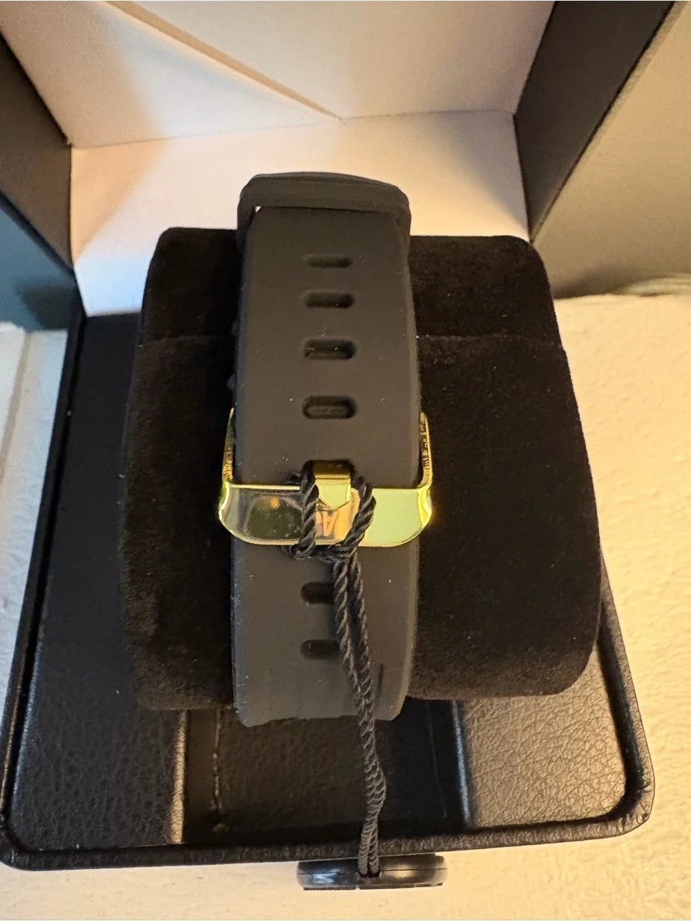 AJ Brand Men's Sport Chronograph Watch with Gold Bezel and Black Strap